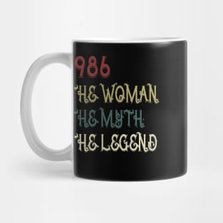 Vintage Retro 34th Birthday Gift Womens 1986 Legend Mug